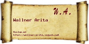 Wallner Arita névjegykártya